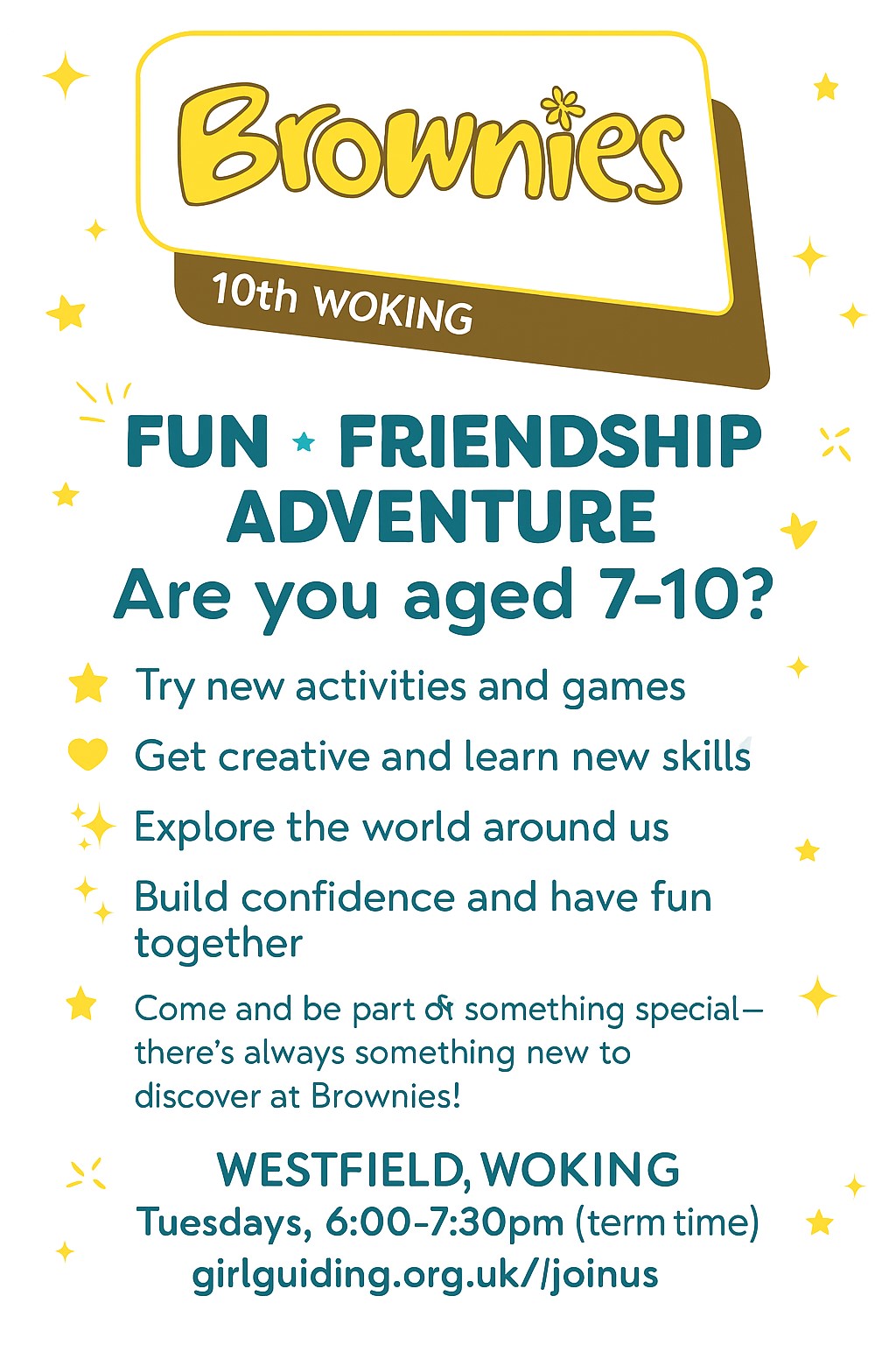 10th Woking Brownies flyer