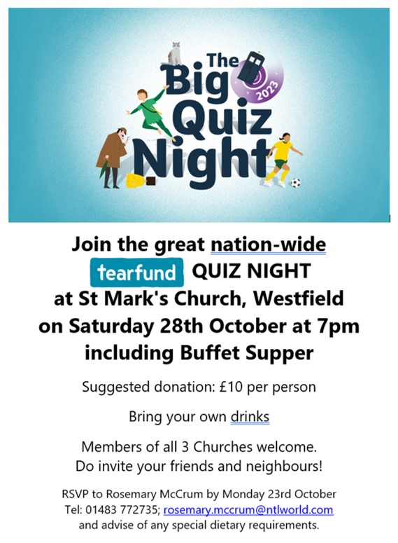 Quiz Night - Saturday 24 October